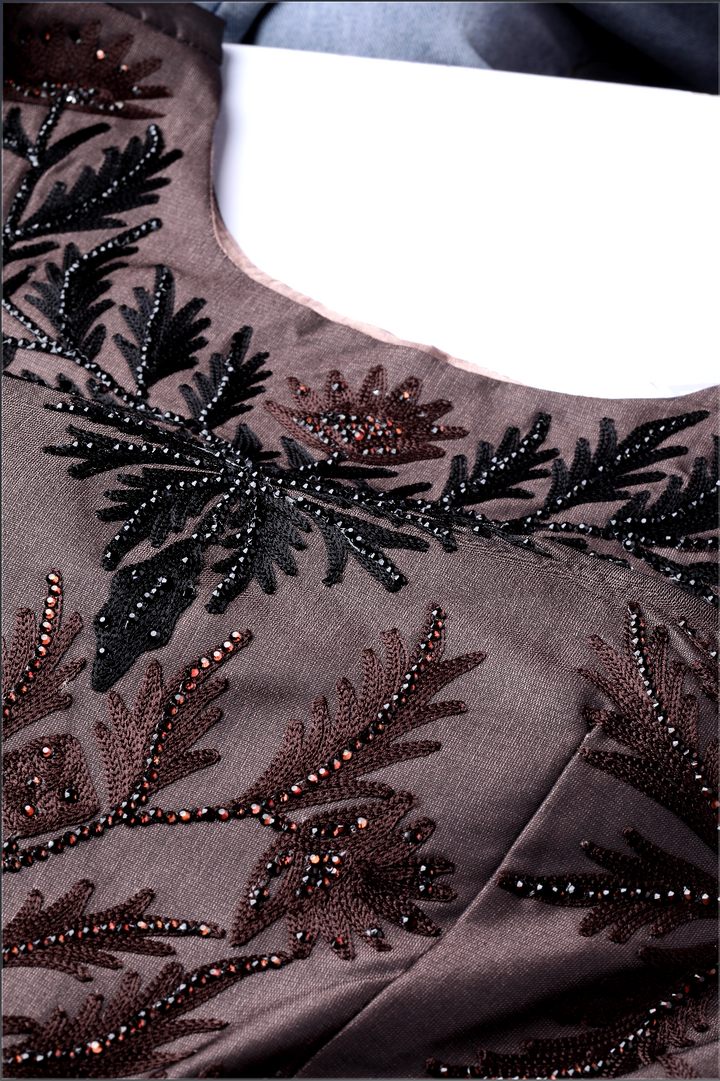 Anarkali Cocktail Gown with Resham Embroidery