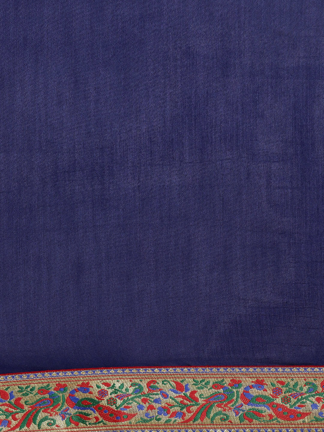 Georgette Saree with Paithani Brocade Border and Peacock Motifs