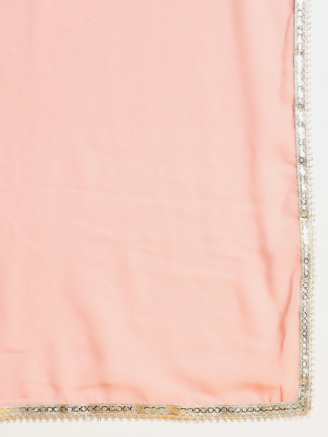 Pastel Pink Kurta & Pleated Palazzo Set with Digital Print and Sequin Embroidery