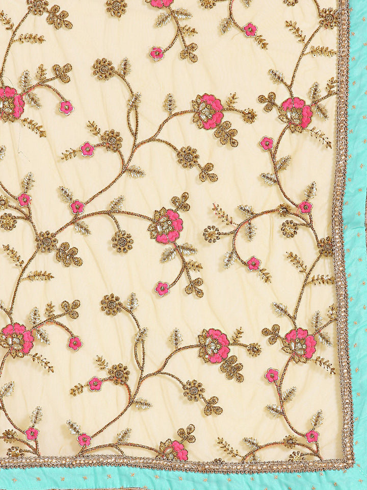 Pallazo Kurta Set with Resham Sequin Embroidered Dupatta