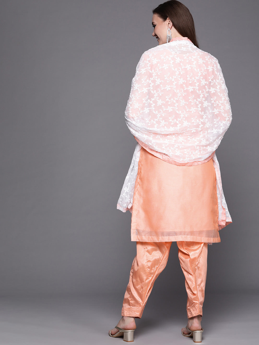 Chikankari Schiffli Sharara Suit with Chiffon Dupatta