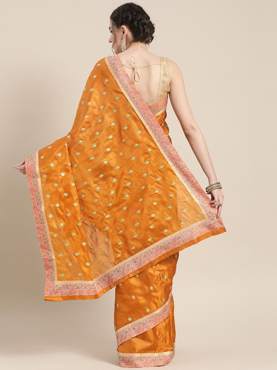 Tussar Silk Saree with Paisley Jamdani border