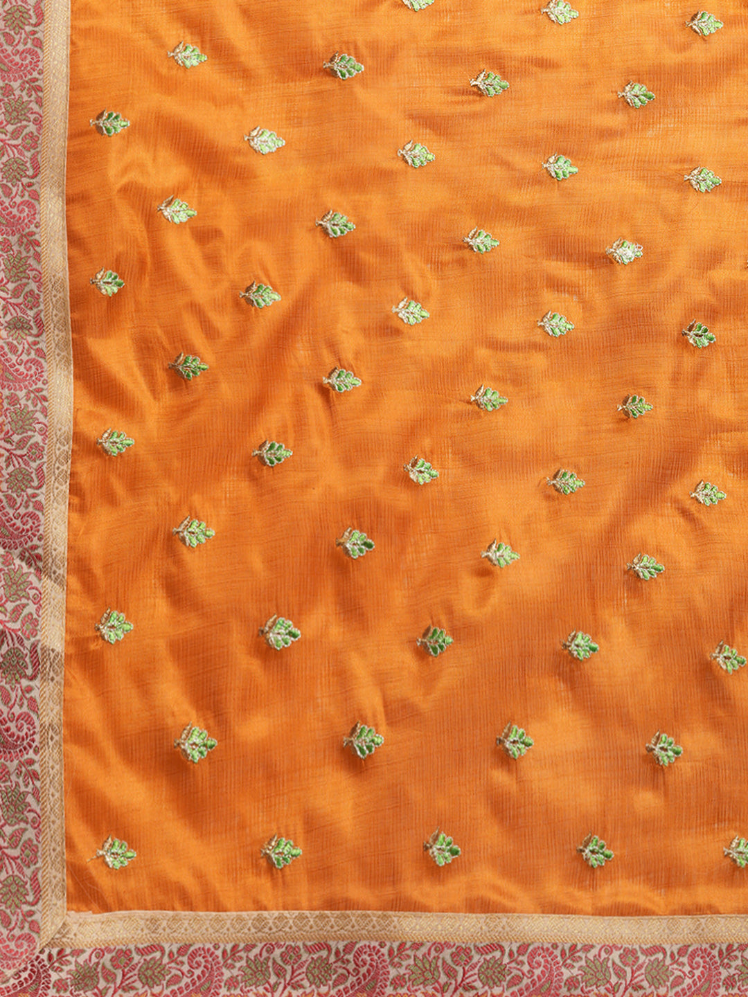 Tussar Silk Saree with Paisley Jamdani border