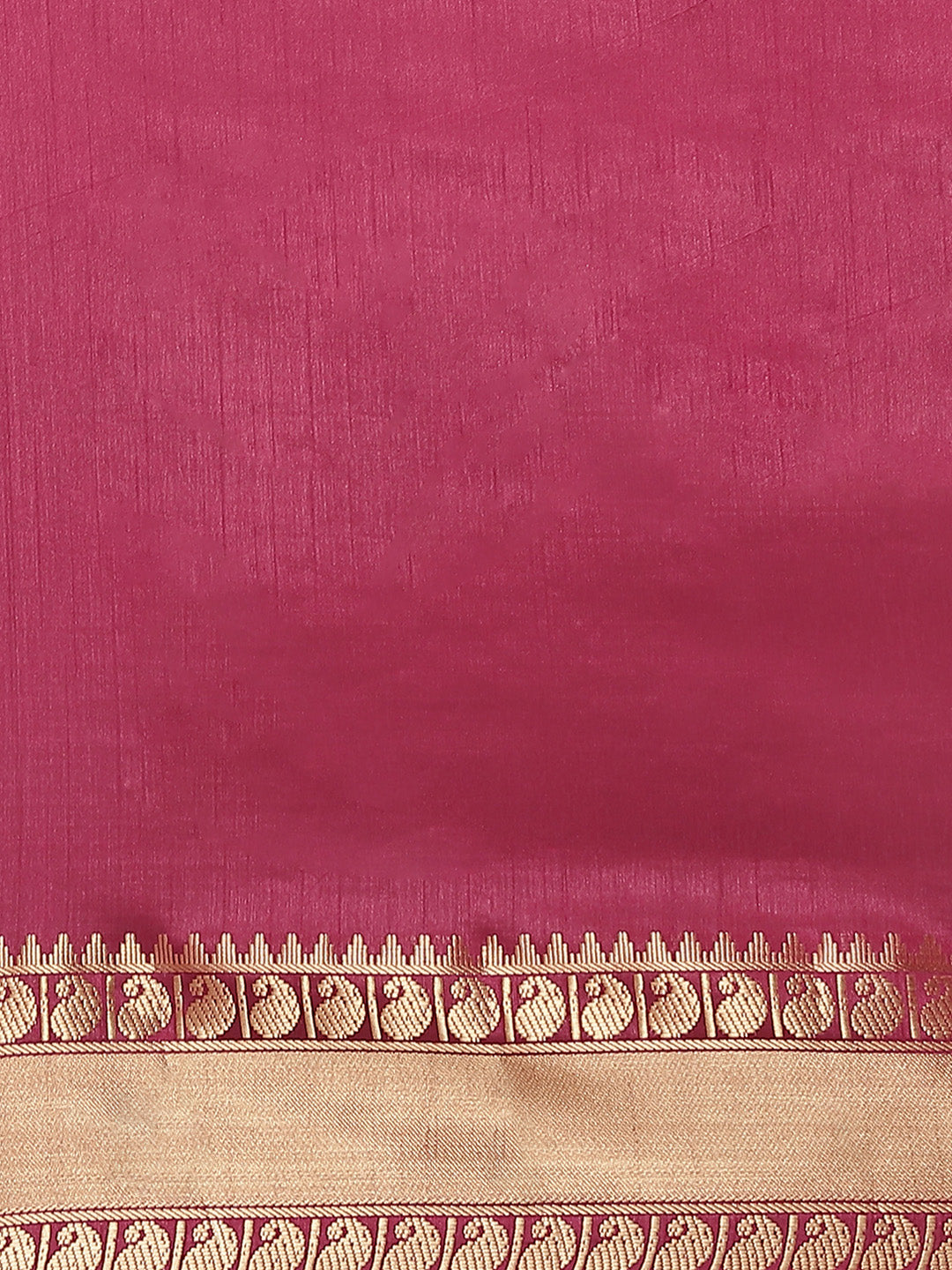 Handloom Mysore Silk Saree with Ethnic Gold Zari woven Paisley Border