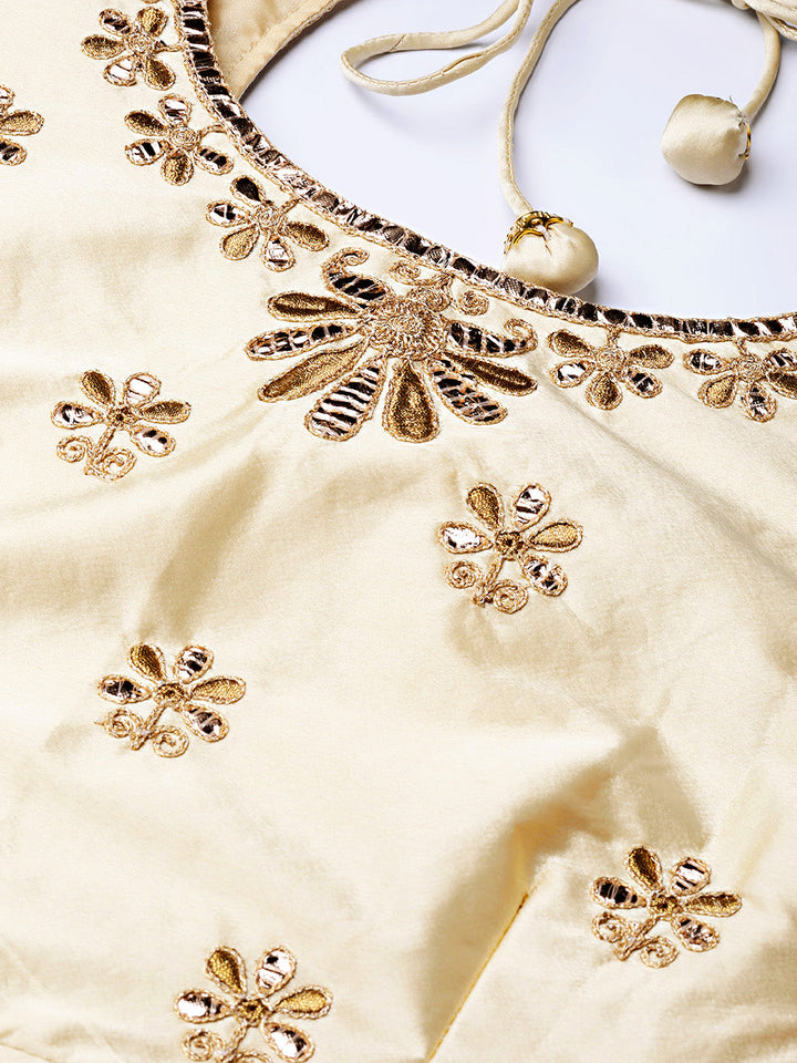 Mughal inspired Gota Patti Anarkali Kurta Set