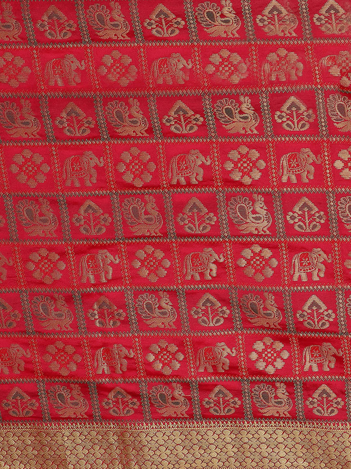 Gharchola Banarasi saree with Meenakari Peacock Motif