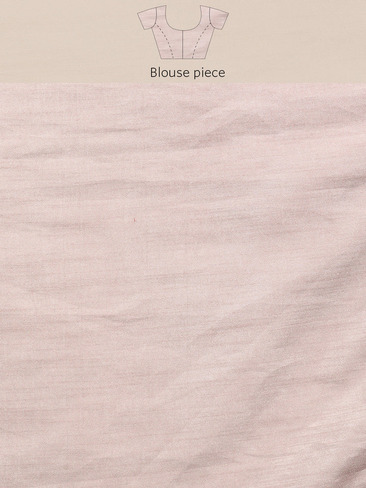 Mauve Sequences Embellished Net Summer Saree With Cutwork Border