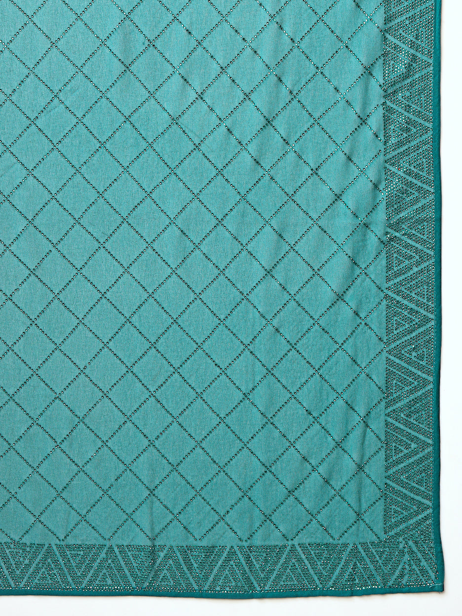 Flowy Georgette Cocktail Bling Saree with Swarovski Embellishments