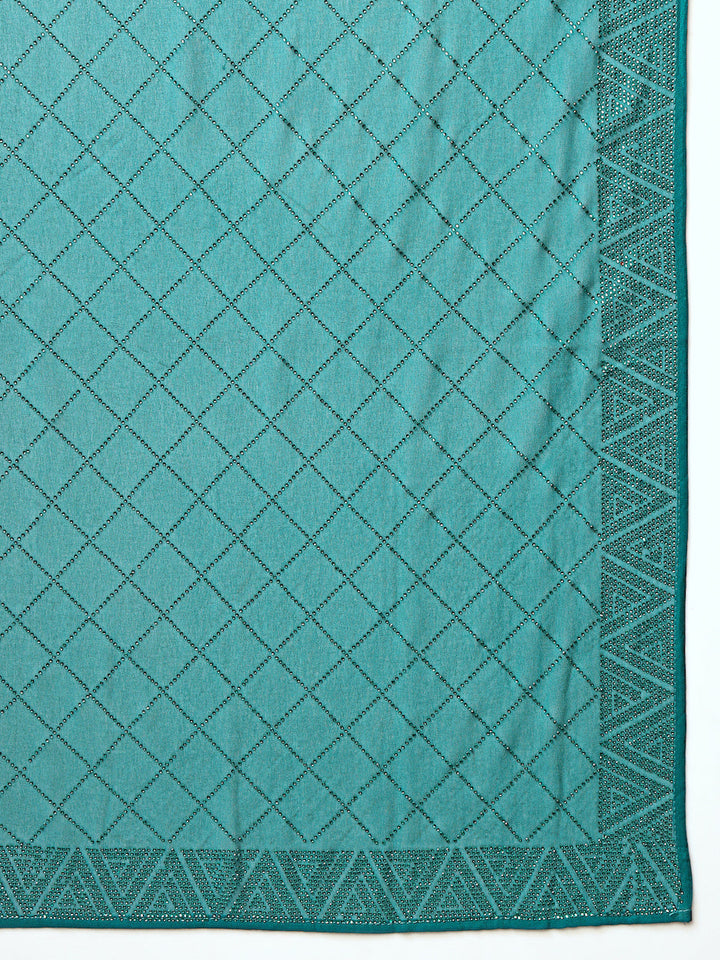Flowy Georgette Cocktail Bling Saree with Swarovski Embellishments