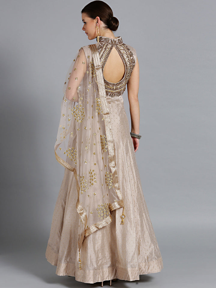 Anarkali Suit Kundan, Sequin Embroidered Dupatta