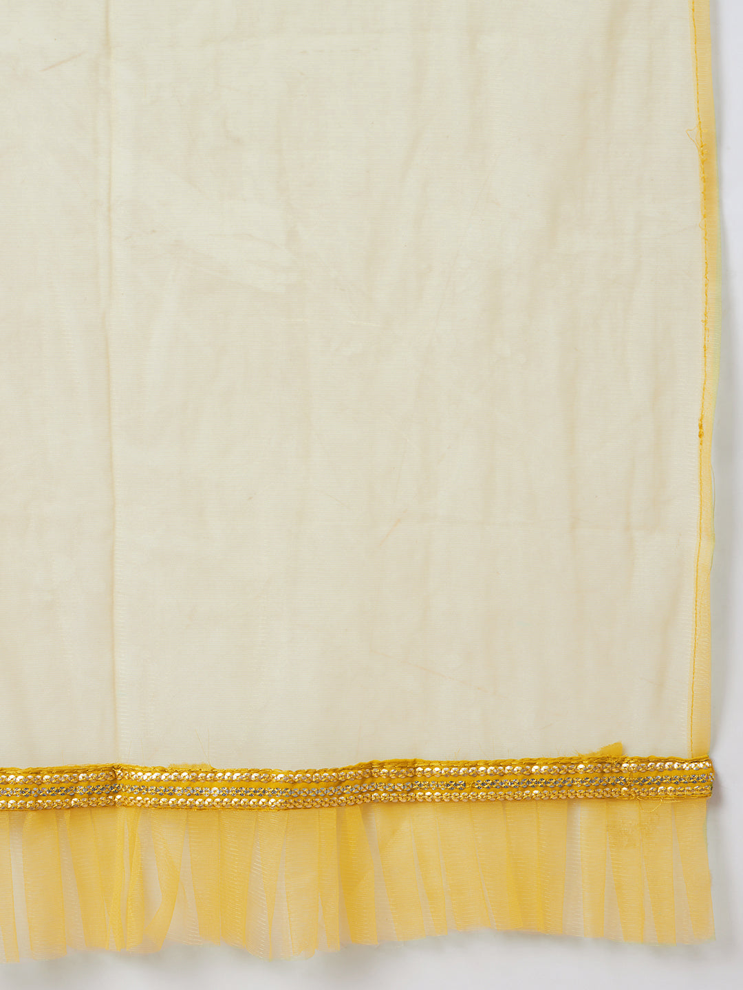 Bright Haldi Sequin Embellished Crop-Top Palazzo Set with Jasmine style Cape Sleeves