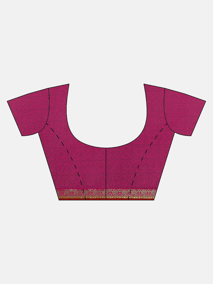 Gharchola Inspired Georgette saree with Ethnic Paisley Motifs & Banarasi Brocade Border