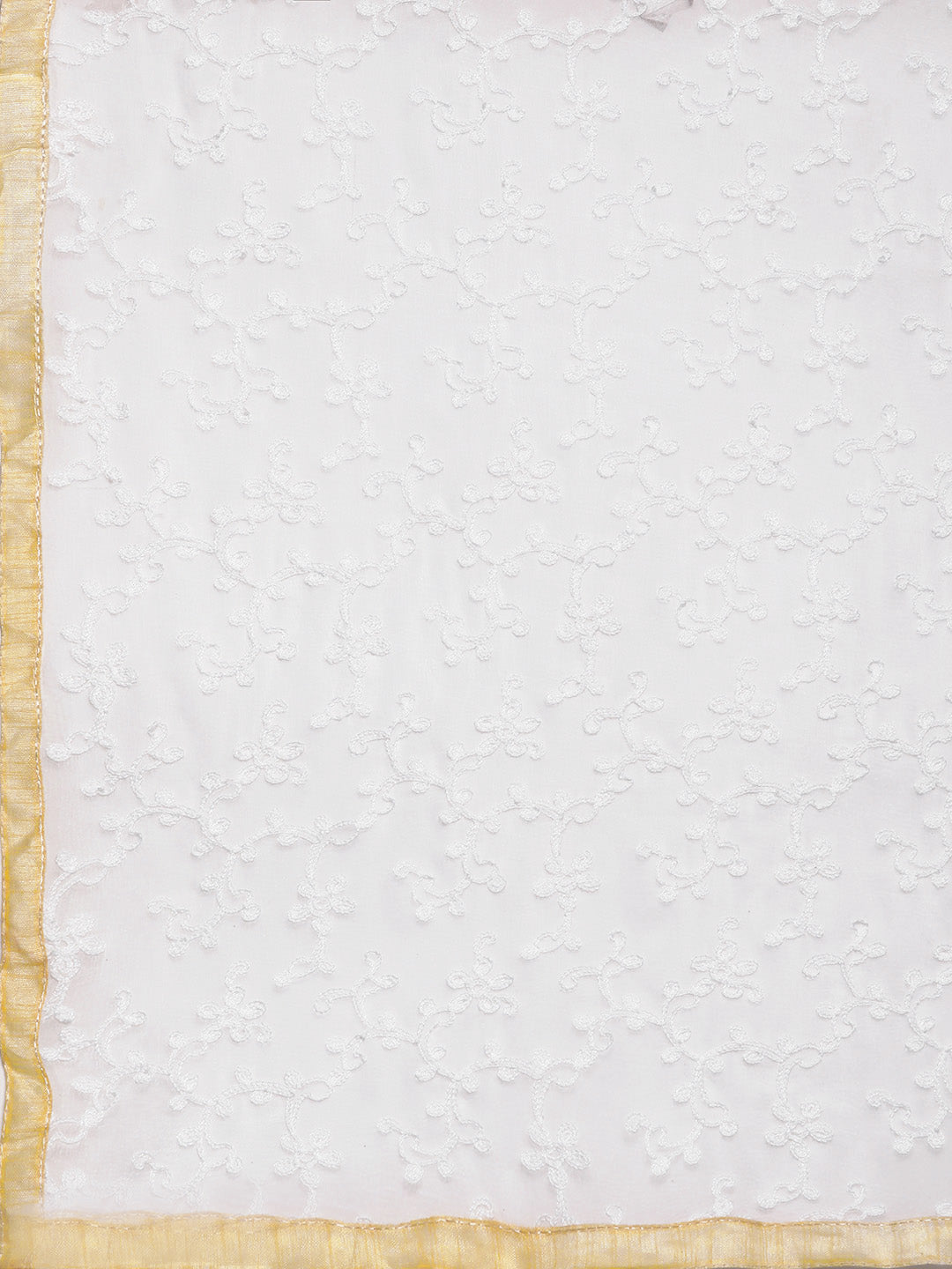 Chikankari Suit Set with Resham Schifli Embroidery