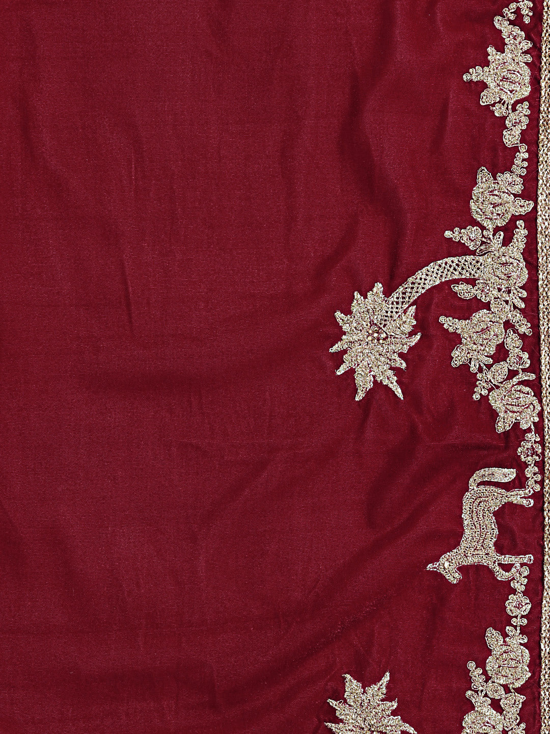 Crystal Embellished Anarkali with Rich Velvet dupatta