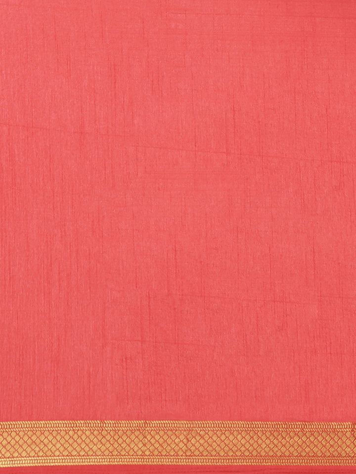 Traditional Banarasi Saree with Zari Woven Floral Border