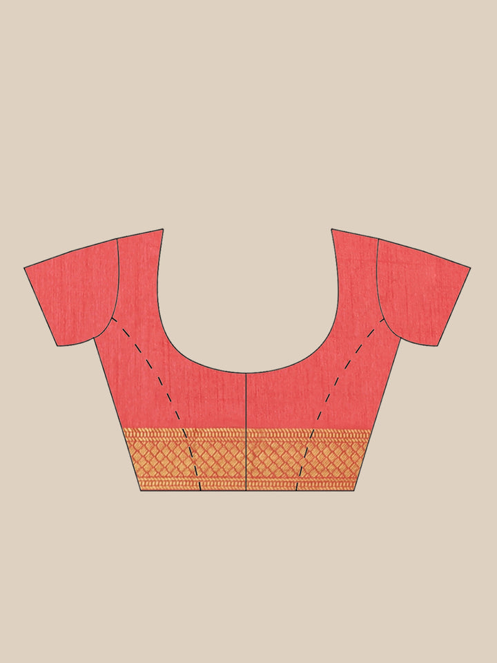 Traditional Banarasi Saree with Zari Woven Floral Border