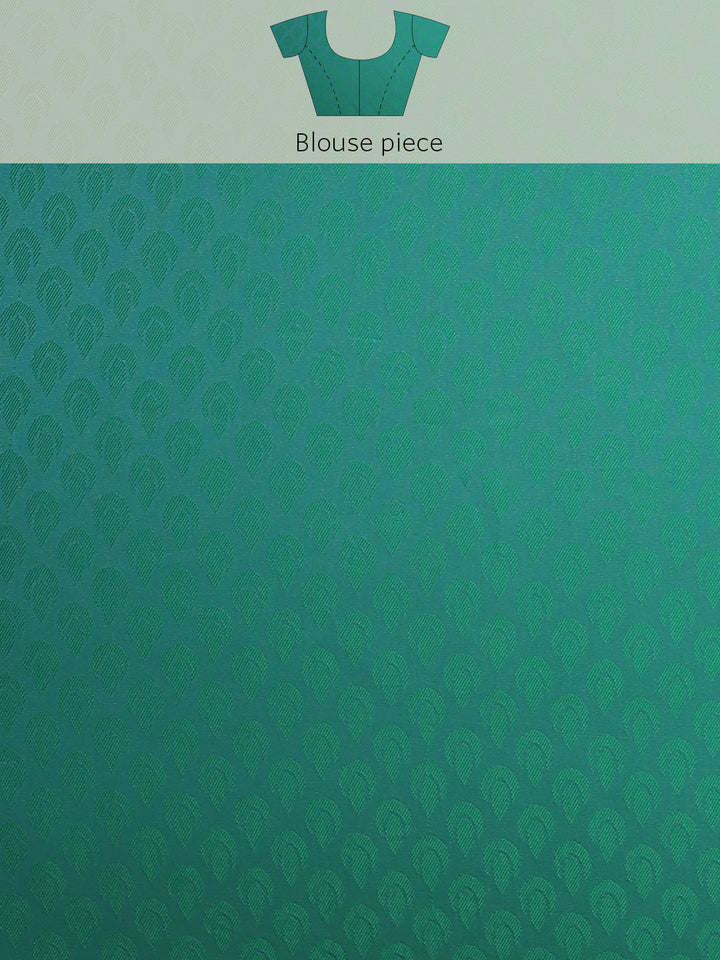 Rama Green Paithani Silk Saree with Zari Meenakari Peacock Motifs