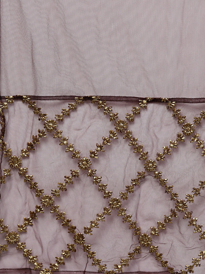 Kurta Sharara Set with Zari, Sequence, Pearl Embroidery