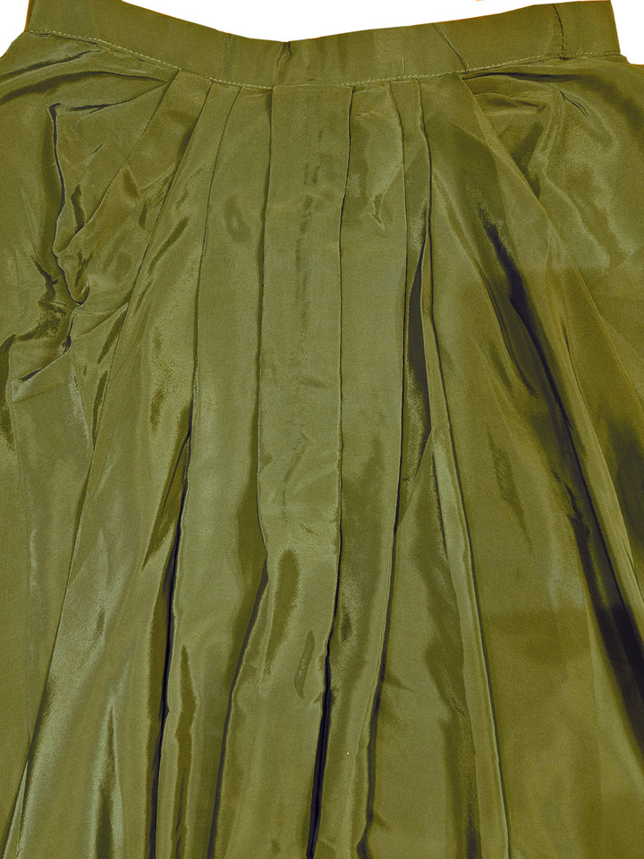 Zari Embroidery Indo-Western Set with Sequinned Shrug, Scalloping & Pleated Dhoti Skirt