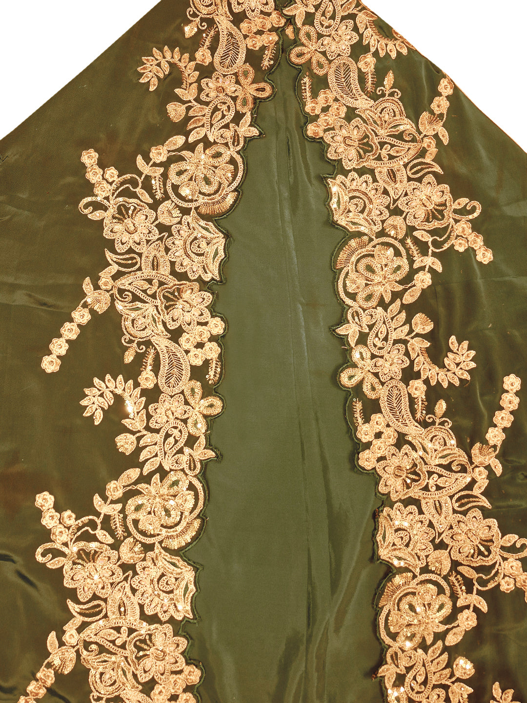 Zari Embroidery Indo-Western Set with Sequinned Shrug, Scalloping & Pleated Dhoti Skirt