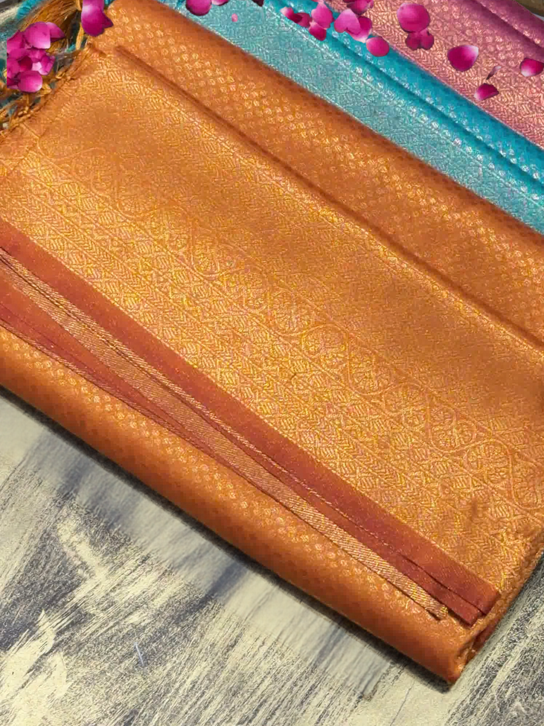 Mustard Zari Woven Geometric Saree with Tassel Pallu