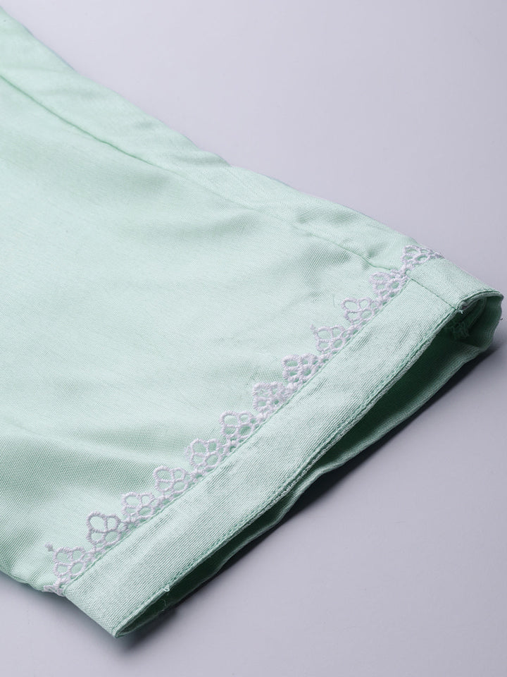Chikankari Schiffli Sharara Suit with Chiffon Dupatta