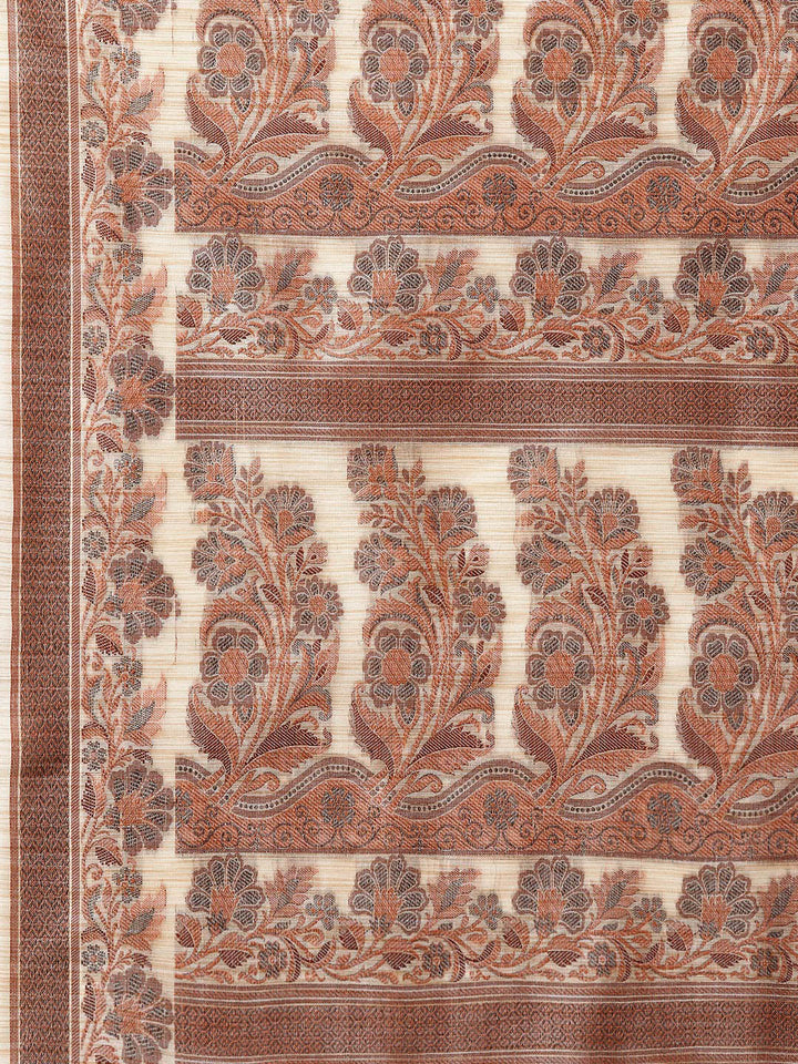 Resham Woven Banarasi Saree with Intricate Floral Pattern