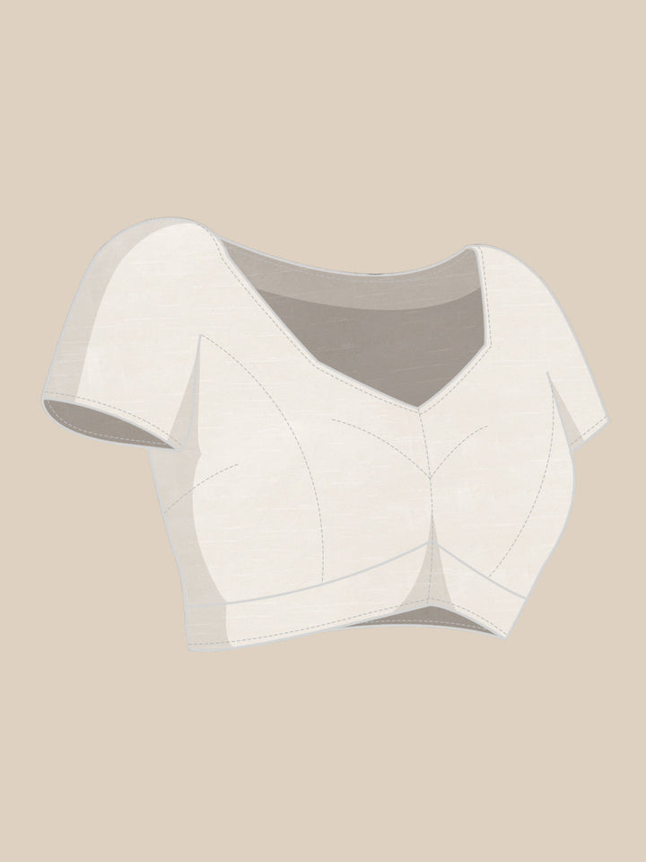 White Bling Metallic Sequin Embellished Cocktail Net Saree