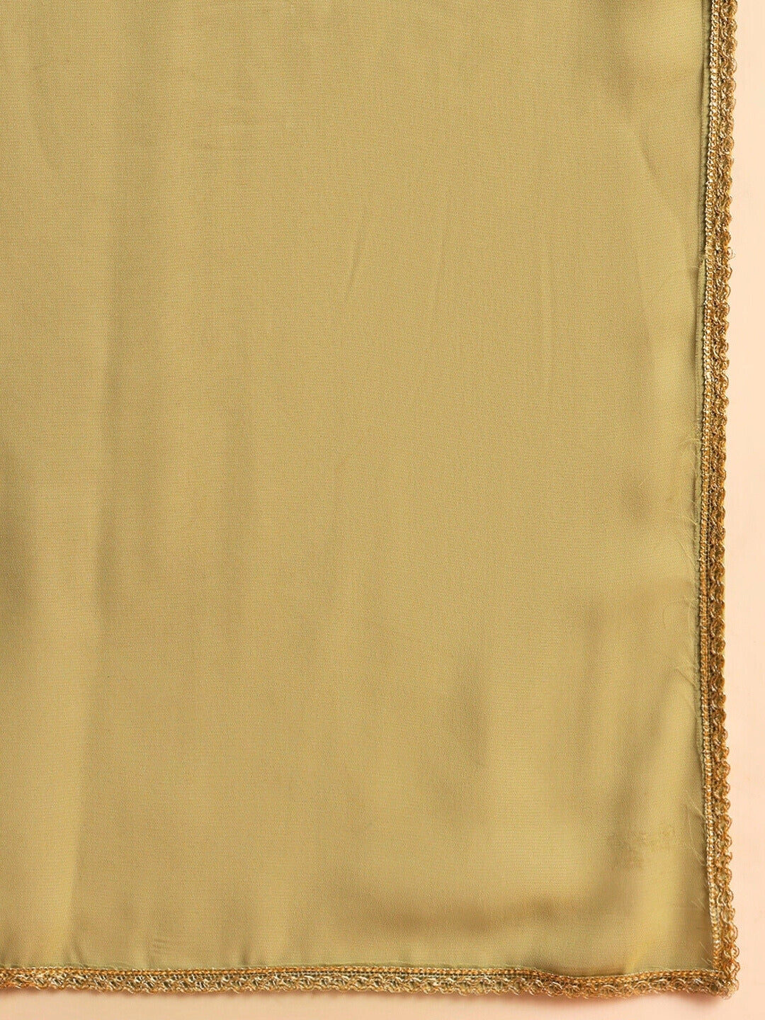 Chikankari Thread Embroidered High Slit Kurta set with Scalloped Sequinned Border & Belt