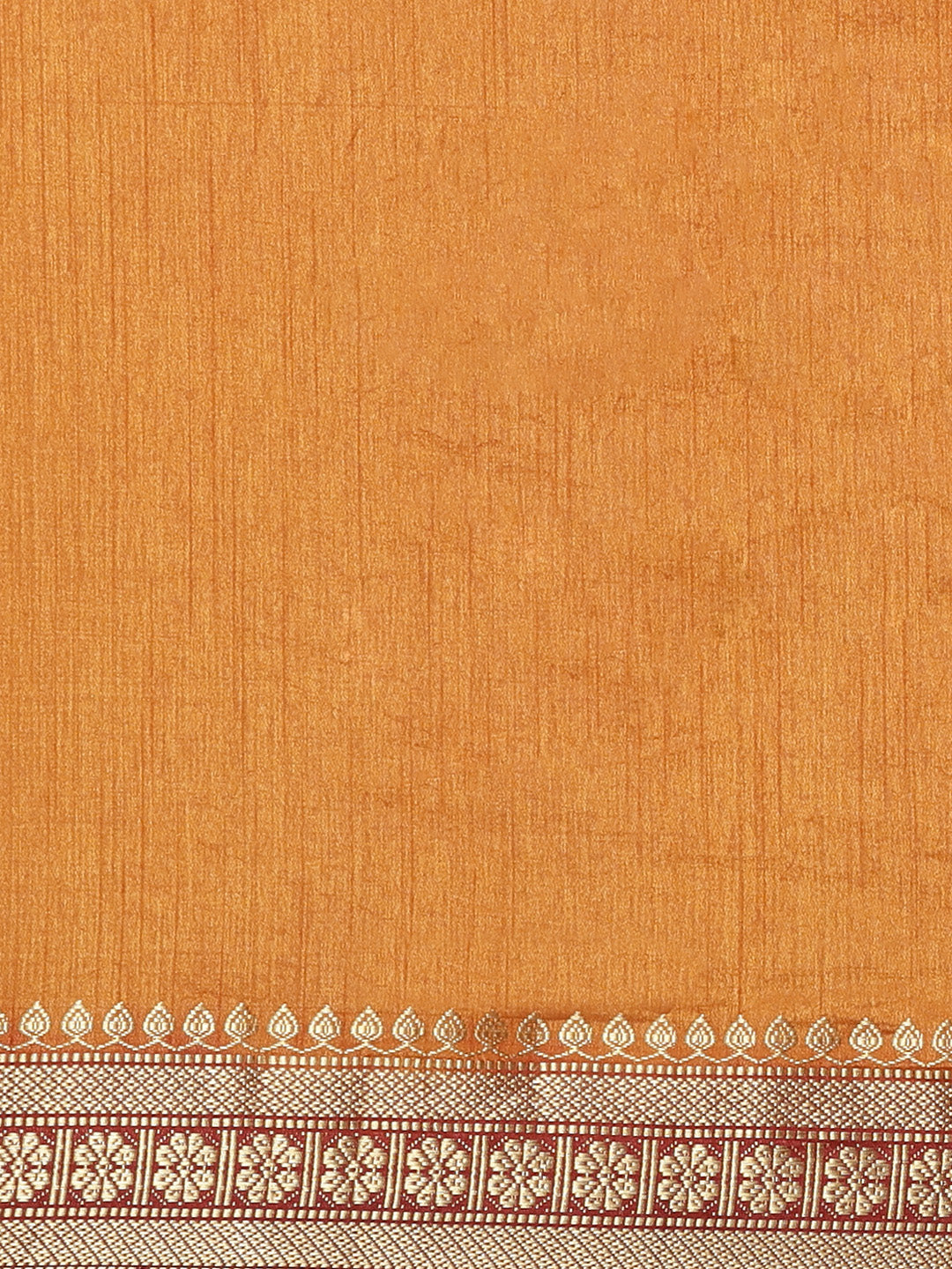 Mysore Silk Saree with Contrast Zari Floral Motif Weaving Border