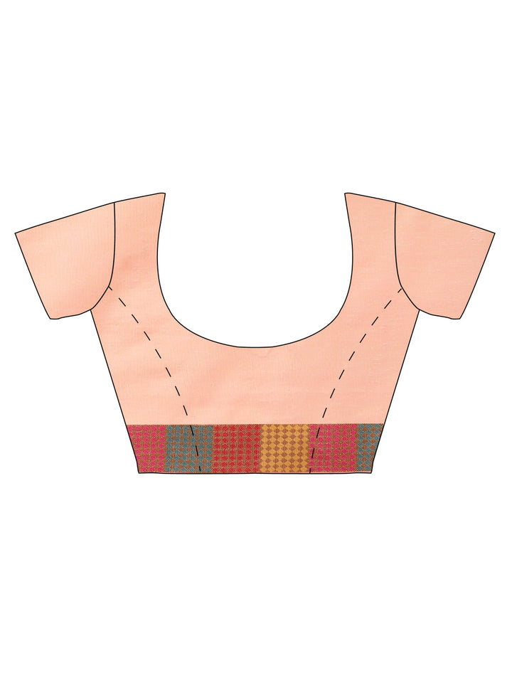 Banarasi Chanderi Silk Saree with Floral Meenakari Motifs