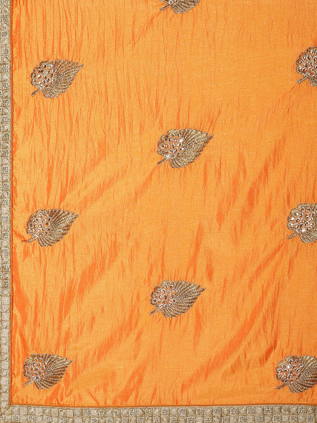 Satin Silk Saree with Zari Embroidery