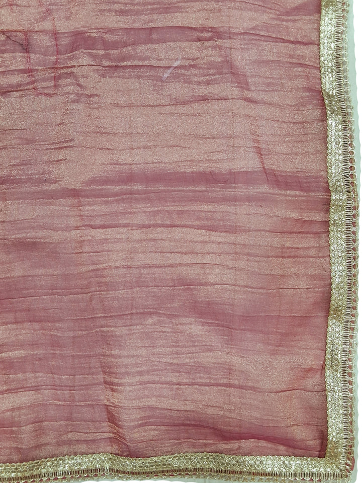 Dusty Pink Stone Embroidered Suit with Salwar and Dupatta