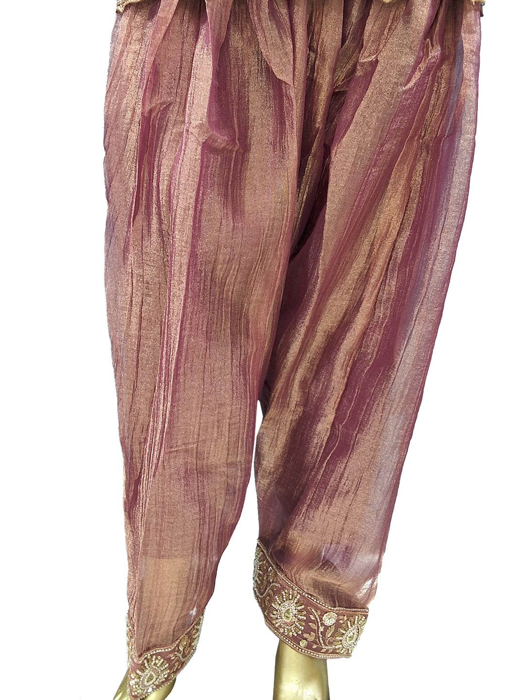 Dusty Pink Stone Embroidered Suit with Salwar and Dupatta