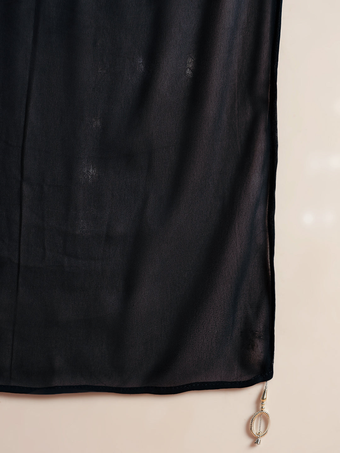 Tasseled Corset Style Crop Top set with Resham Embroidery, Pre-pleated Dupatta & Pocket