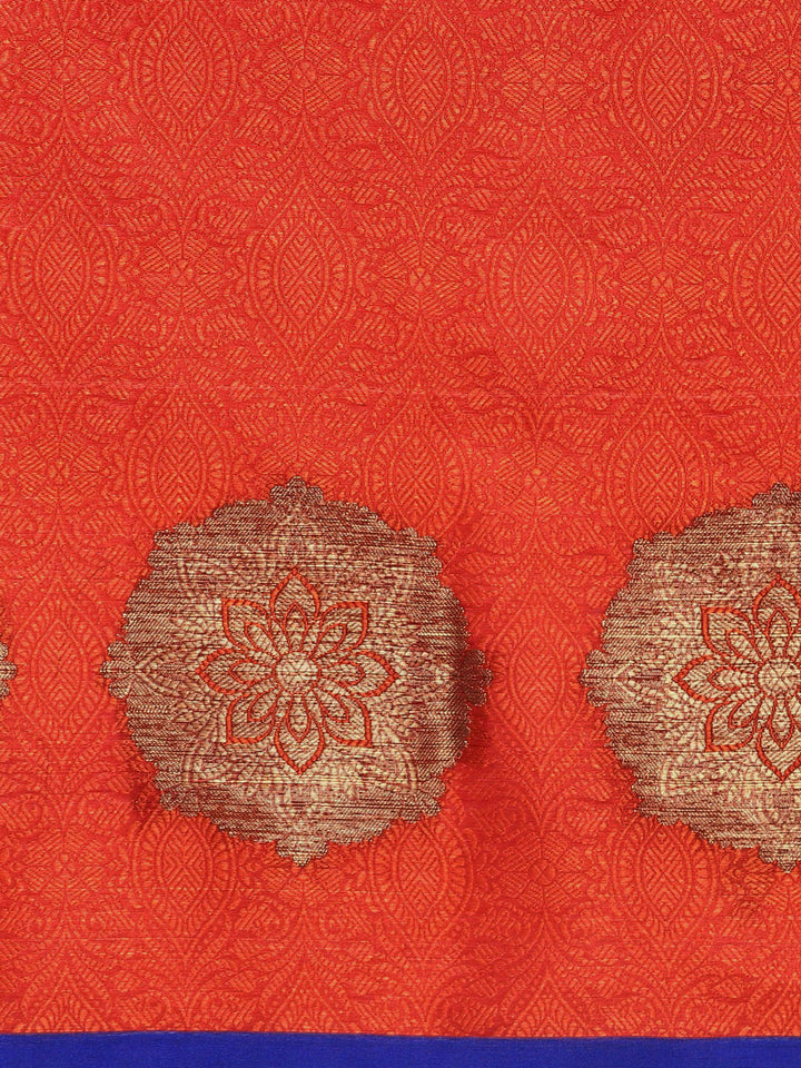 Banarasi Brocade Silk Saree with Floral Zari Weaving