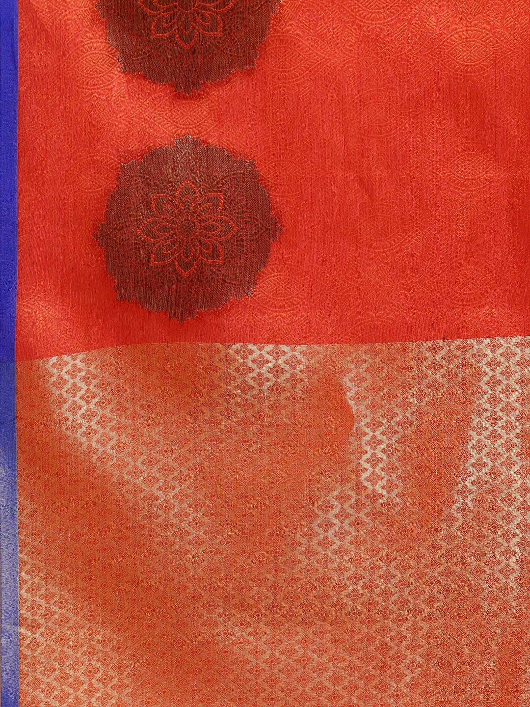 Banarasi Brocade Silk Saree with Floral Zari Weaving