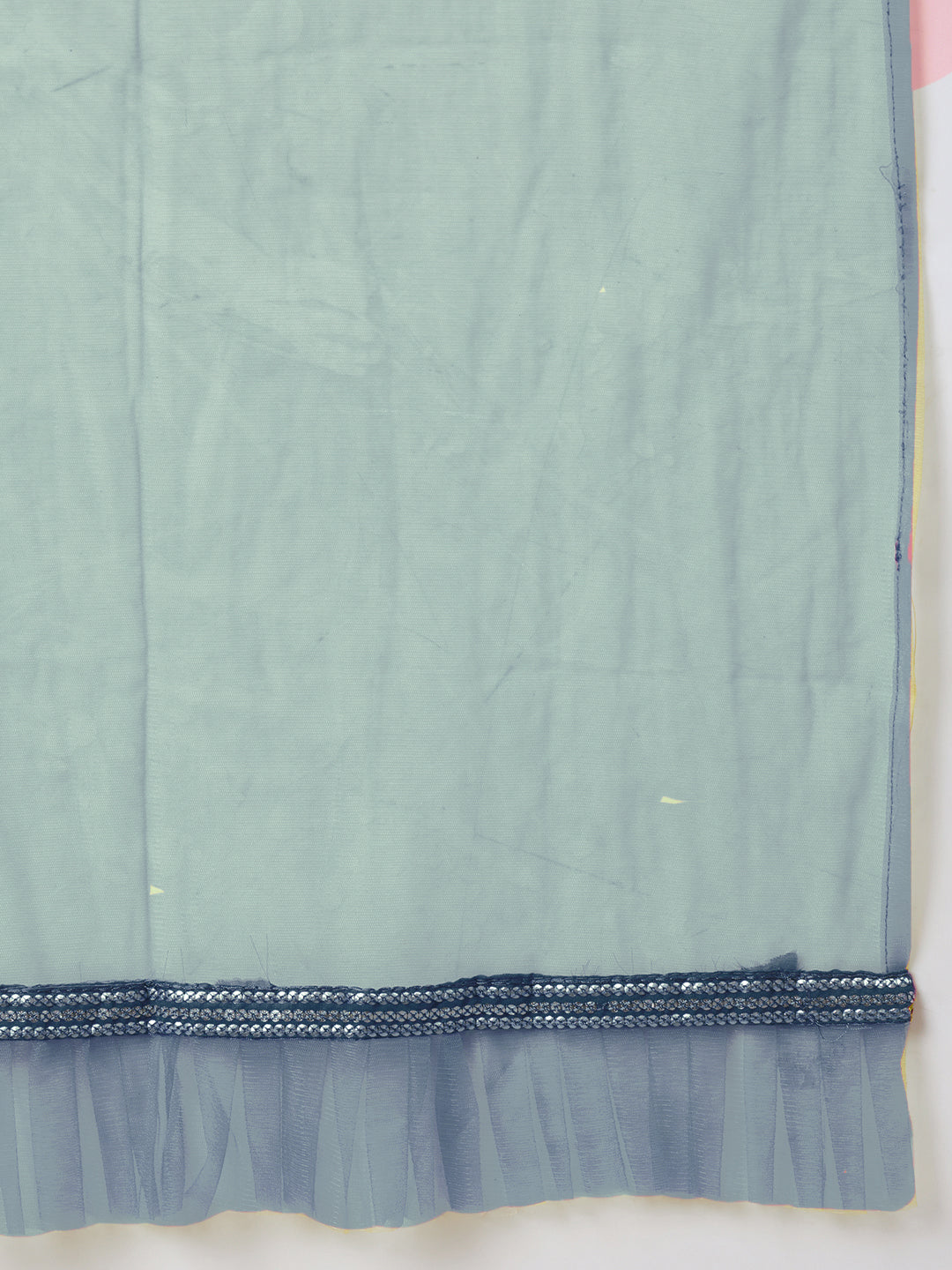 Sequin Embellished Crop-Top Palazzo Set with High neck Jasmine style Cape Sleeves