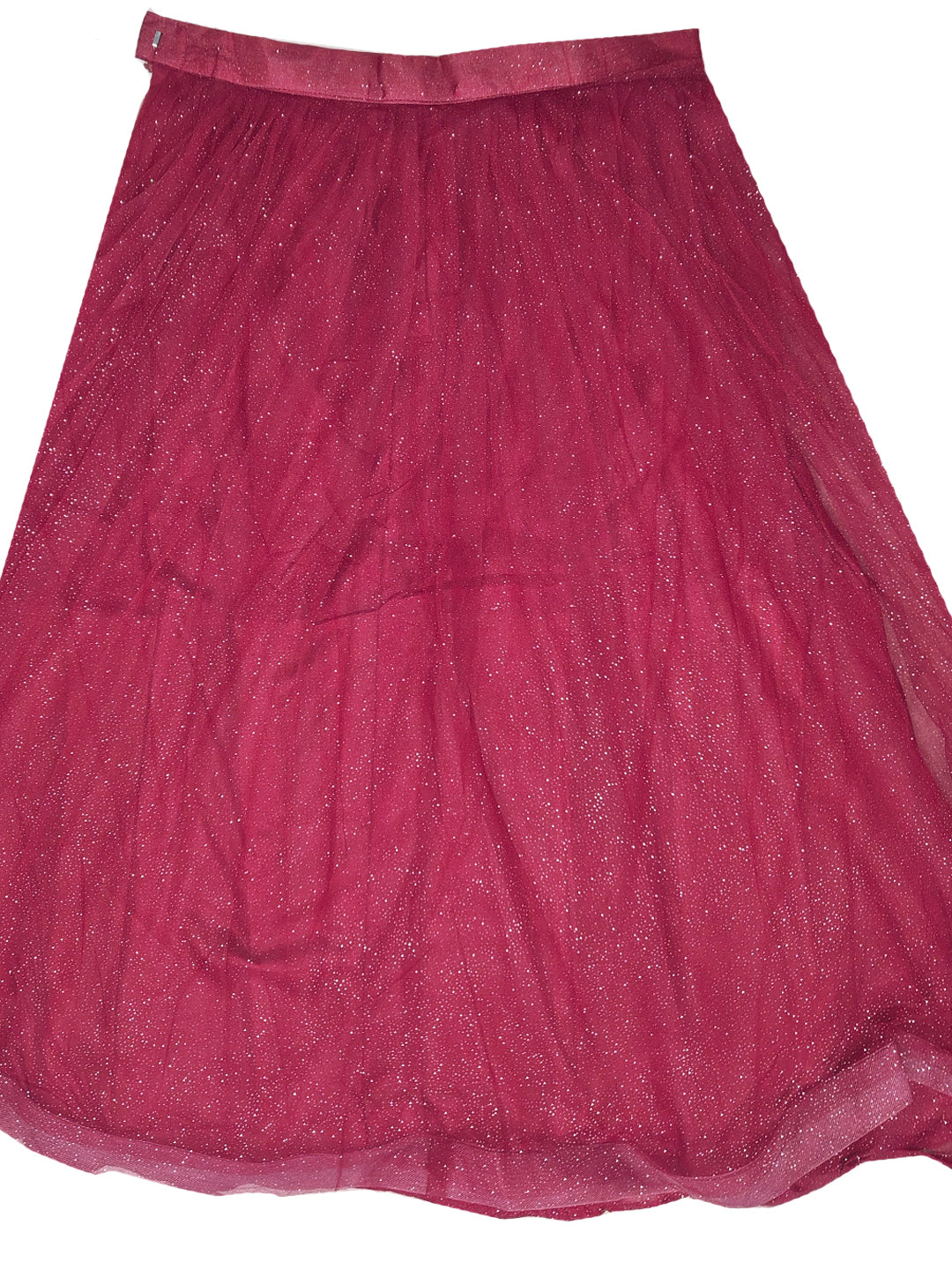 Mirror Embroidered Long Front Slit Jacket style Kurta with Accordian Pleated Skirt