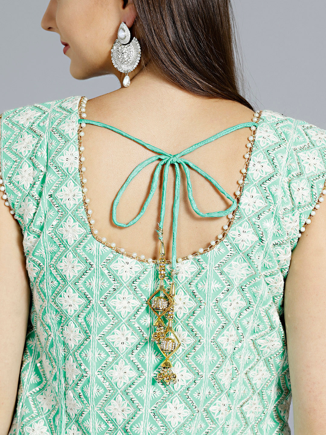Resham Chikankari Embroidered Sharara Kurta