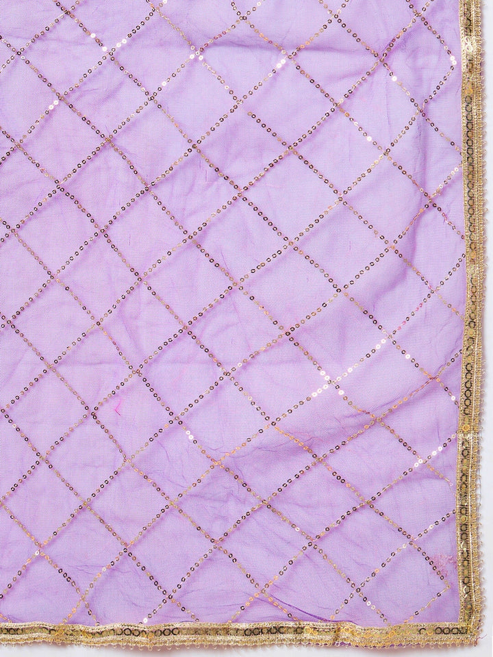 Kalidar Gota Patti Embroidered Paneled Gharara Set With Sequinned Dupatta