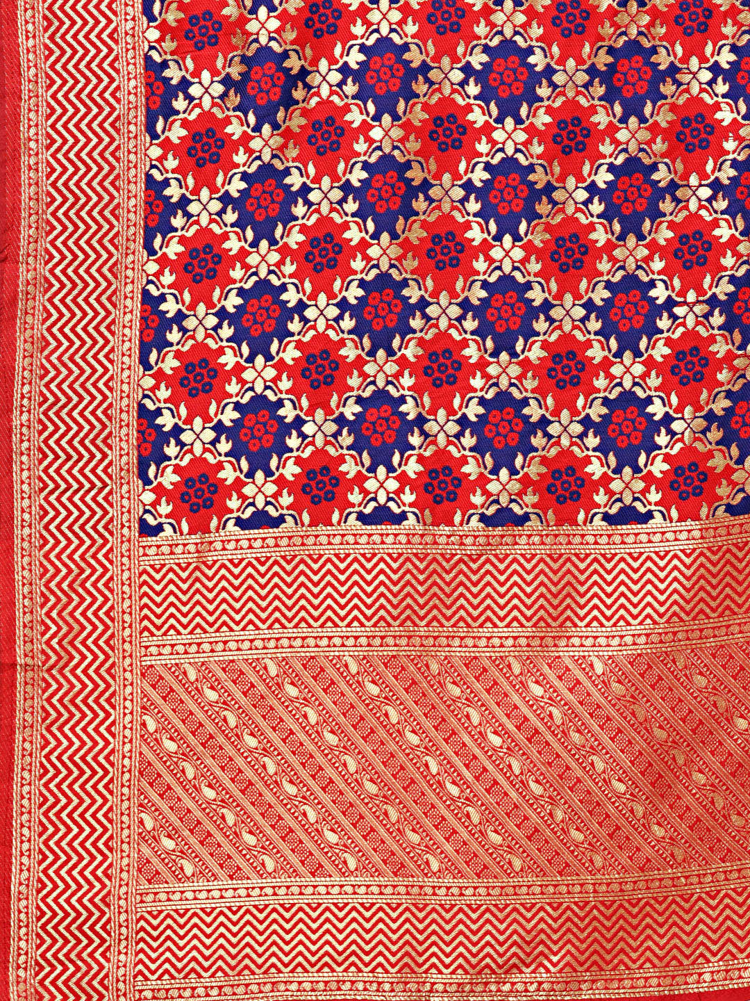 Anarkali Kurta Set with Kantha embroidery and Banarasi dupatta