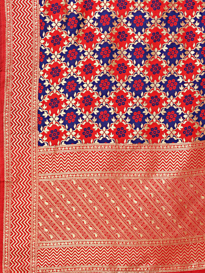 Anarkali Kurta Set with Kantha embroidery and Banarasi dupatta