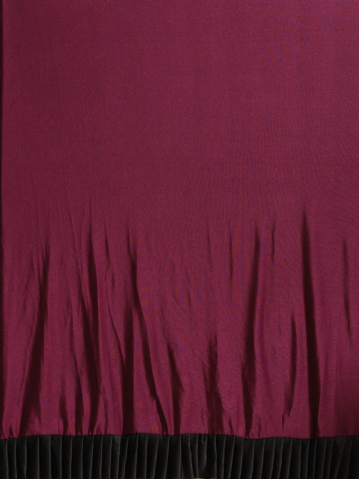 Ruffled Pre-stitched Saree with Festive Layering & Bling Embroidery Off Shoulder Blouse
