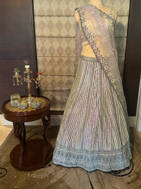 Enchanted Silver Sparkle Lehenga