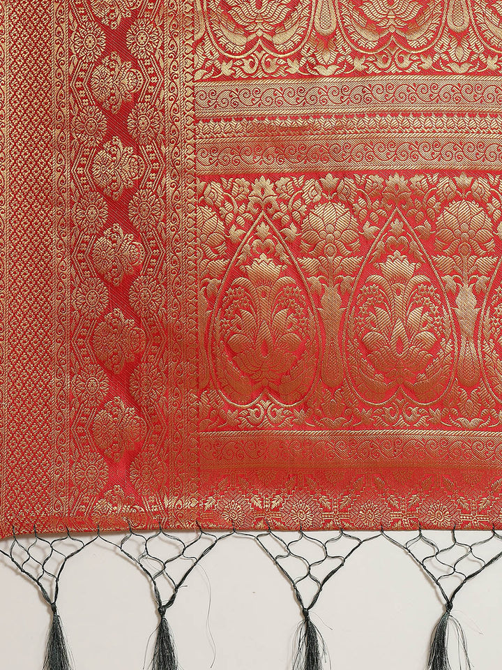 Green Brocade Banarasi Golden Weaving Embellished Traditional Saree