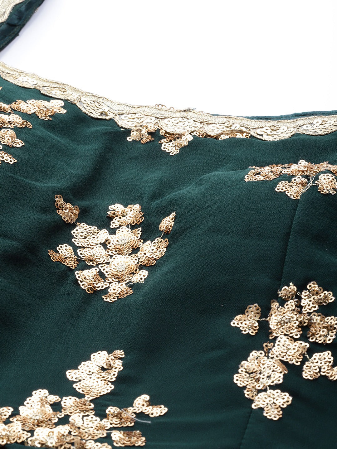 Made to Measure Peplum Sequence Embellished  Sharara Suit Set With Contrast Net Dupatta