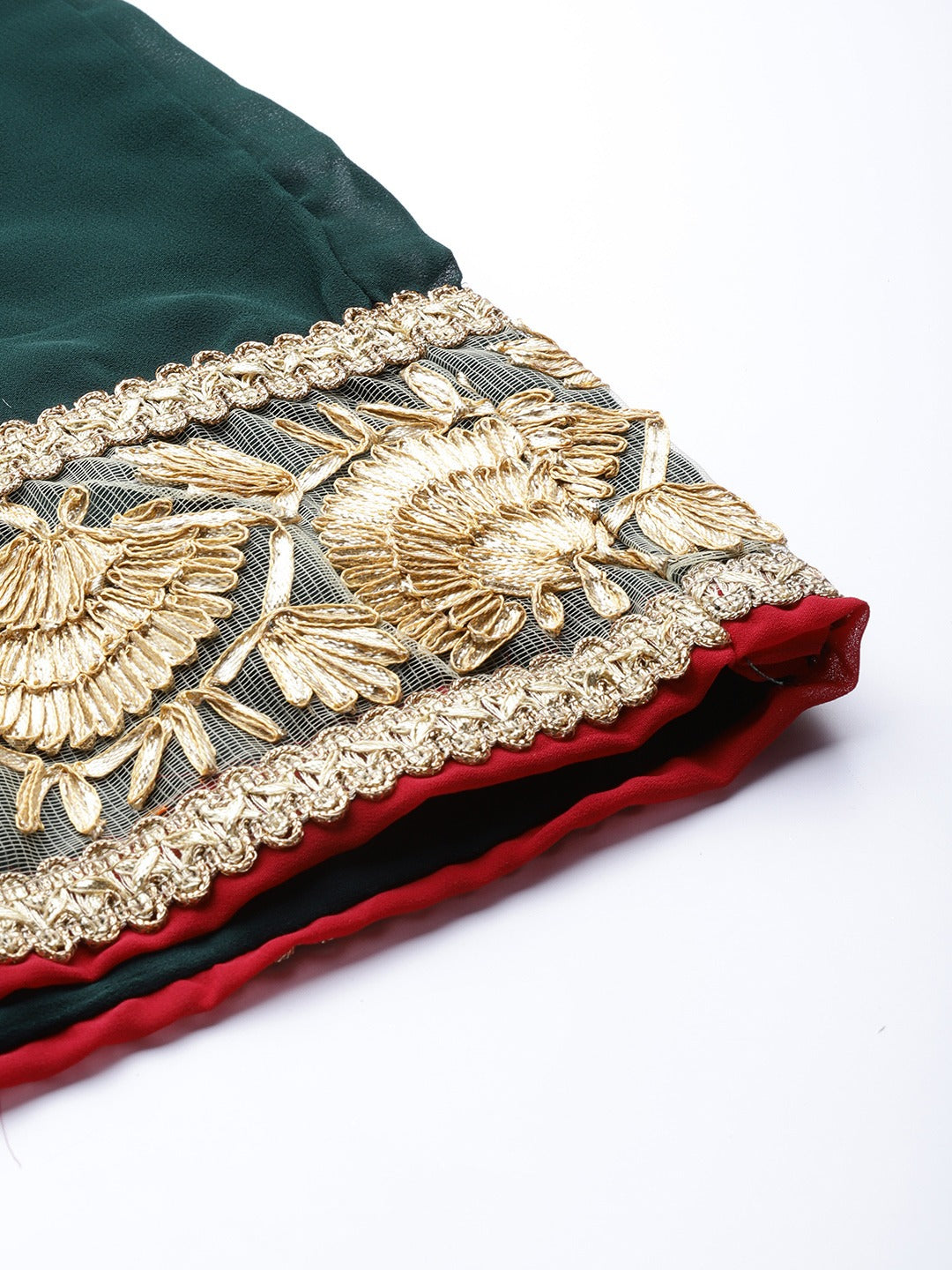 Made to Measure Peplum Sequence Embellished  Sharara Suit Set With Contrast Net Dupatta