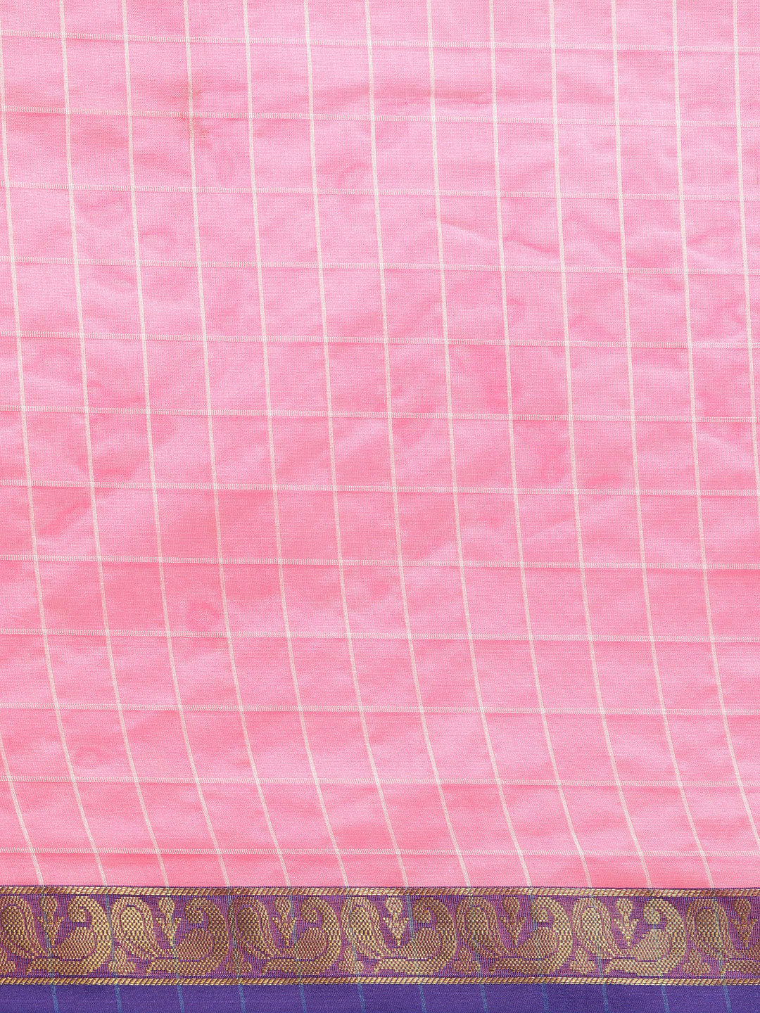 Chanderi Checkered Woven Saree