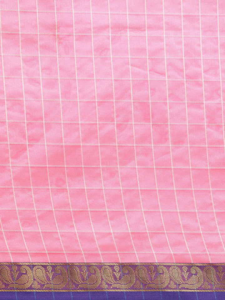 Chanderi Checkered Woven Saree